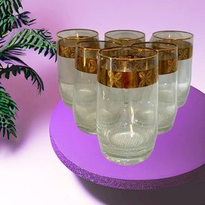 Vintage Bohemia 5 Glass Vine Cups